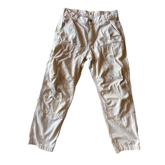 Carhartt Relaxed Fit Double Knee 31x30 Twill Ultra Faded Natural Carpenter Pants - Picture 2 of 11